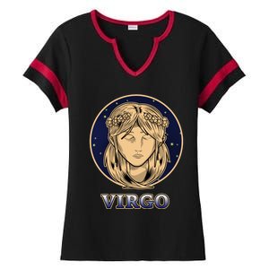 Constellation Horoscope Ascendant Zodiac Virgo Gift Ladies Halftime Notch Neck Tee