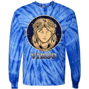 Constellation Horoscope Ascendant Zodiac Virgo Gift Tie-Dye Long Sleeve Shirt