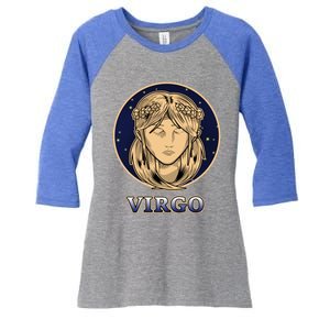 Constellation Horoscope Ascendant Zodiac Virgo Gift Women's Tri-Blend 3/4-Sleeve Raglan Shirt