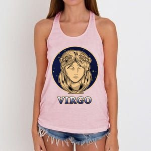 Constellation Horoscope Ascendant Zodiac Virgo Gift Women's Knotted Racerback Tank