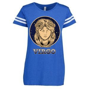 Constellation Horoscope Ascendant Zodiac Virgo Gift Enza Ladies Jersey Football T-Shirt