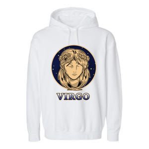 Constellation Horoscope Ascendant Zodiac Virgo Gift Garment-Dyed Fleece Hoodie