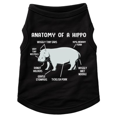 Cute Hippopotamus Anatomy Of A Hippo For Cool Gift Doggie Tank