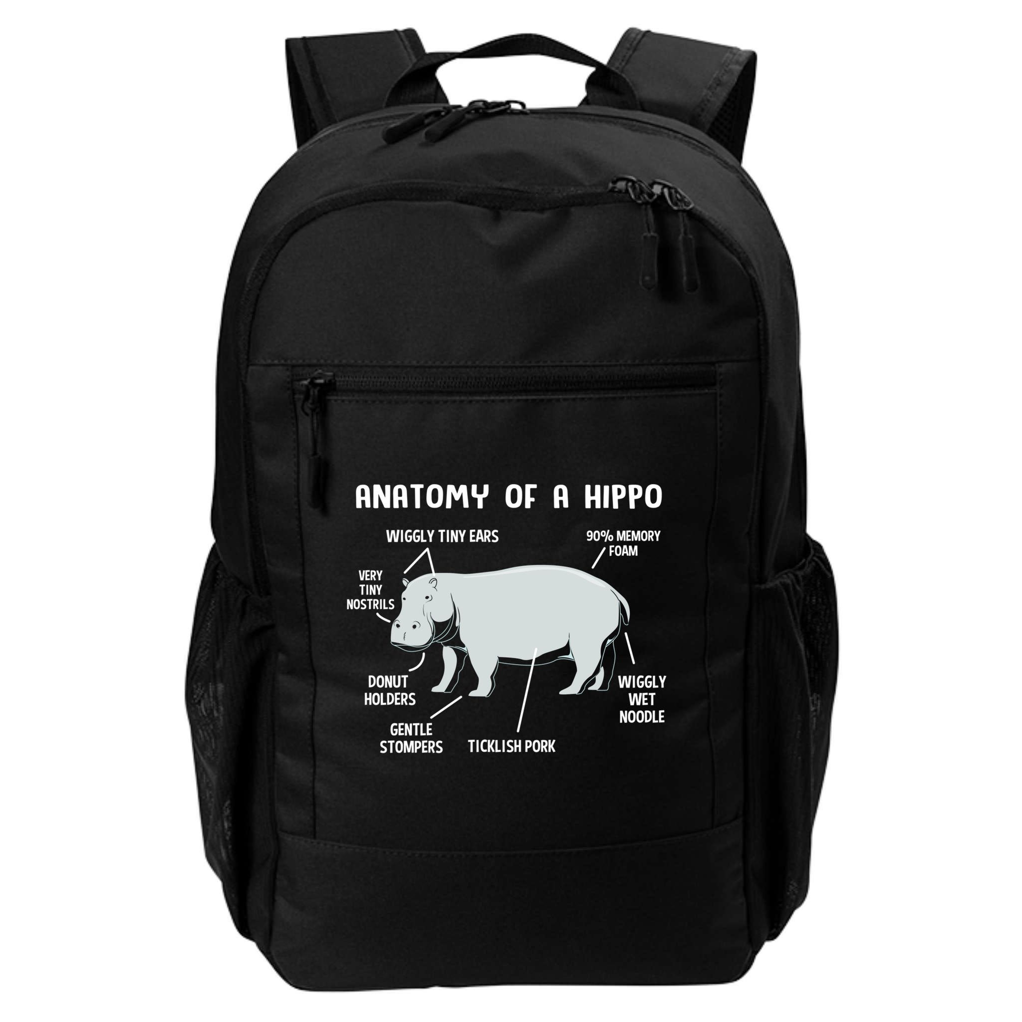 Cute Hippopotamus Anatomy Of A Hippo For Cool Gift Backpack