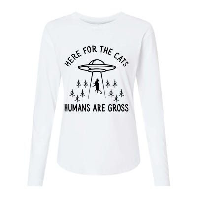 Cats Humans Are Gross Humor Womens Cotton Relaxed Long Sleeve T-Shirt