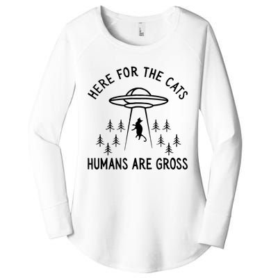 Cats Humans Are Gross Humor Women's Perfect Tri Tunic Long Sleeve Shirt