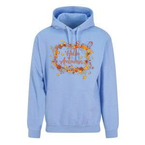 Cute Hello Autumn Season Thanksgiving And Fall Color Lovers Unisex Surf Hoodie