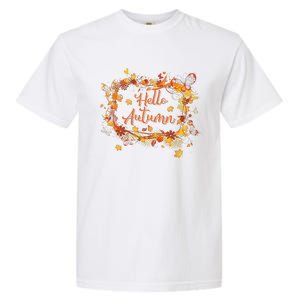 Cute Hello Autumn Season Thanksgiving And Fall Color Lovers Garment-Dyed Heavyweight T-Shirt