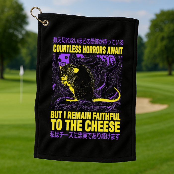 Countless Horrors Await But I Remain Faithful To The Cheese Golf Towel