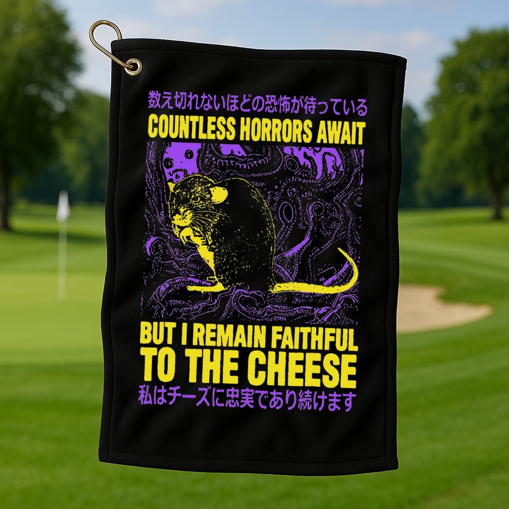 Countless Horrors Await But I Remain Faithful To The Cheese T Golf Towel