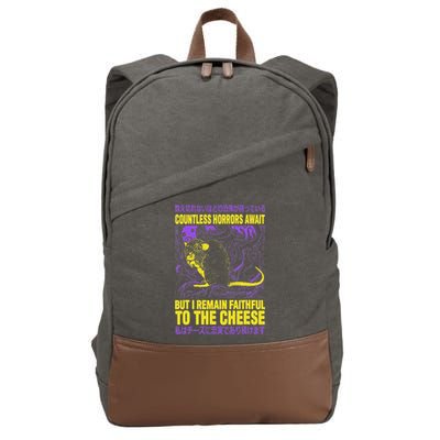 Countless Horrors Await But I Remain Faithful To The Cheese T Cotton Canvas Backpack
