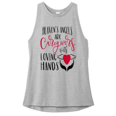 Caregivers Heavens Angels Raglan Baseball Ladies PosiCharge Tri-Blend Wicking Tank