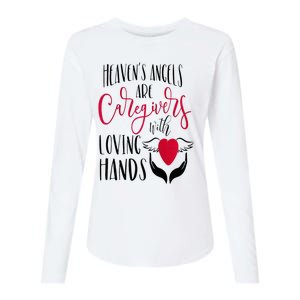 Caregivers Heavens Angels Raglan Baseball Womens Cotton Relaxed Long Sleeve T-Shirt