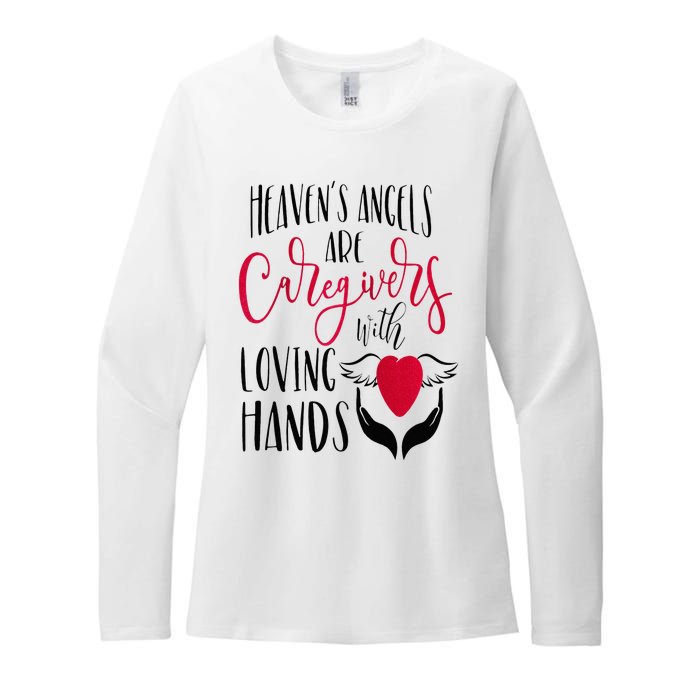 Caregivers Heavens Angels Raglan Baseball Womens CVC Long Sleeve Shirt