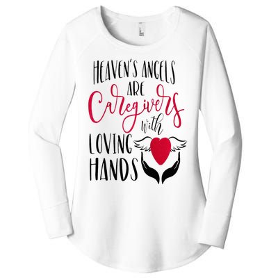 Caregivers Heavens Angels Raglan Baseball Women's Perfect Tri Tunic Long Sleeve Shirt