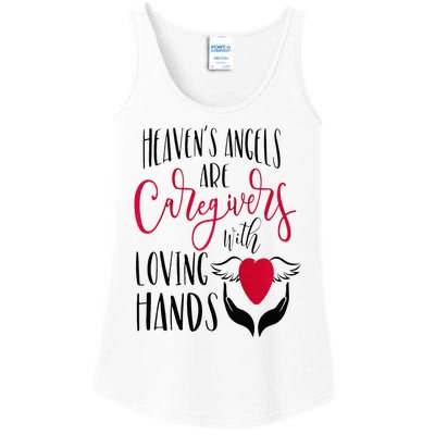 Caregivers Heavens Angels Raglan Baseball Ladies Essential Tank