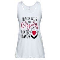 Caregivers Heavens Angels Raglan Baseball Ladies Essential Flowy Tank