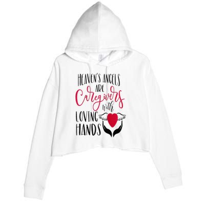 Caregivers Heavens Angels Raglan Baseball Crop Fleece Hoodie