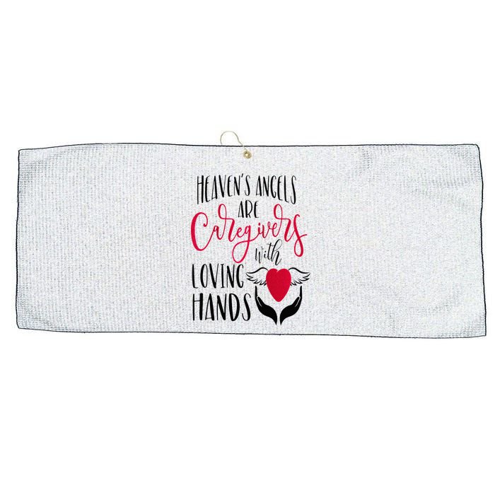 Caregivers Heavens Angels Raglan Baseball Large Microfiber Waffle Golf Towel