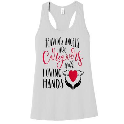 Caregivers Heavens Angels Raglan Baseball Women's Racerback Tank