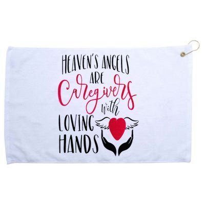 Caregivers Heavens Angels Raglan Baseball Grommeted Golf Towel