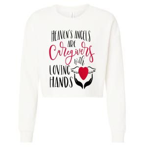 Caregivers Heavens Angels Raglan Baseball Cropped Pullover Crew