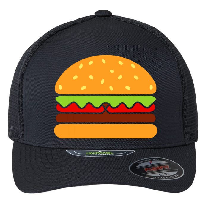 Cool Hamburger Art Women Minimalist Burger Cheeseburger Flexfit Unipanel Trucker Cap