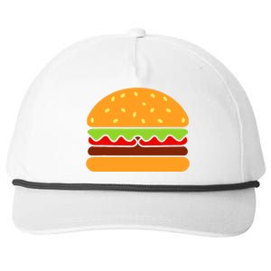 Cool Hamburger Art Women Minimalist Burger Cheeseburger Snapback Five-Panel Rope Hat