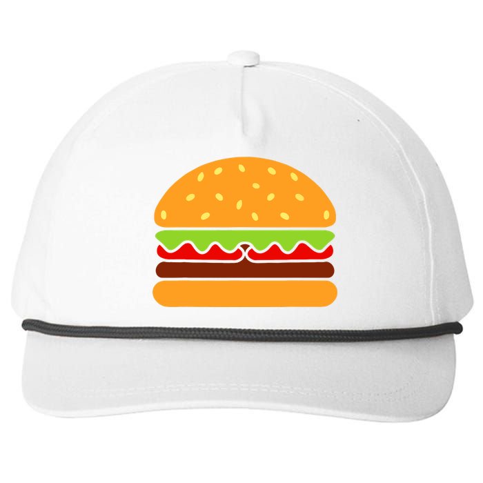 Cool Hamburger Art Women Minimalist Burger Cheeseburger Snapback Five-Panel Rope Hat