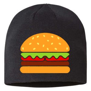 Cool Hamburger Art Women Minimalist Burger Cheeseburger Sustainable Beanie