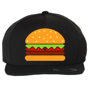 Cool Hamburger Art Women Minimalist Burger Cheeseburger Wool Snapback Cap