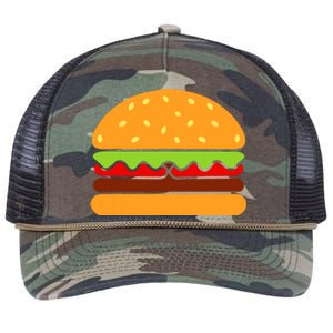 Cool Hamburger Art Women Minimalist Burger Cheeseburger Retro Rope Trucker Hat Cap