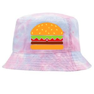 Cool Hamburger Art Women Minimalist Burger Cheeseburger Tie-Dyed Bucket Hat