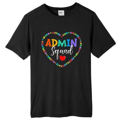 Cute Heart Admin Squad Funny First Day Of School Tall Fusion ChromaSoft Performance T-Shirt