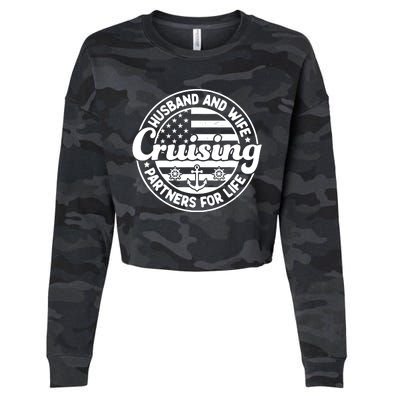 Cruising Husband And Wife Cruise Partners For Life Matching Cropped Pullover Crew