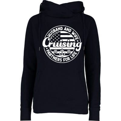 Cruising Husband And Wife Cruise Partners For Life Matching Womens Funnel Neck Pullover Hood