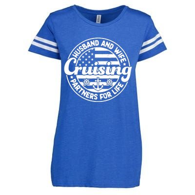 Cruising Husband And Wife Cruise Partners For Life Matching Enza Ladies Jersey Football T-Shirt