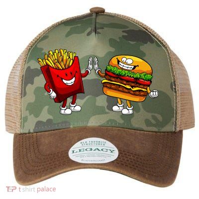 Cute Hamburger Art Women Hamburger French Fries Lovers Legacy Tie Dye Trucker Hat