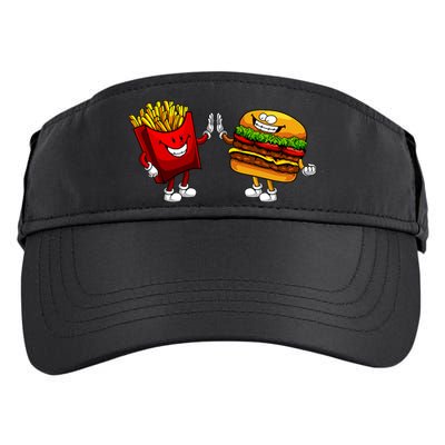 Cute Hamburger Art Women Hamburger French Fries Lovers Adult Drive Performance Visor