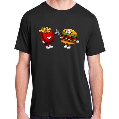 Cute Hamburger Art Women Hamburger French Fries Lovers Adult ChromaSoft Performance T-Shirt