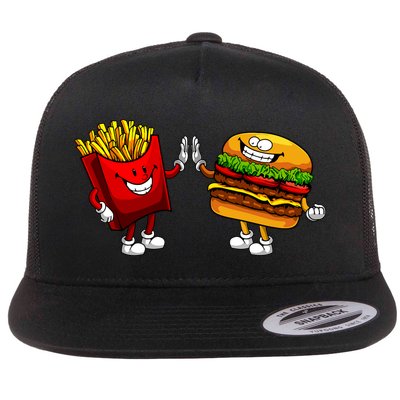 Cute Hamburger Art Women Hamburger French Fries Lovers Flatbill Hat