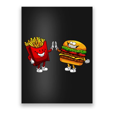 Cute Hamburger Art Women Hamburger French Fries Lovers Poster