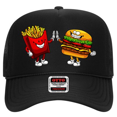 Cute Hamburger Art Women Hamburger French Fries Lovers Trucker Hat
