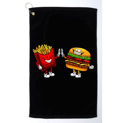 Cute Hamburger Art Women Hamburger French Fries Lovers Golf Towel