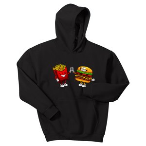 Cute Hamburger Art Women Hamburger French Fries Lovers Kids Hoodie