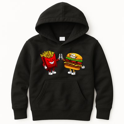 Cute Hamburger Art Women Hamburger French Fries Lovers Kids Hoodie