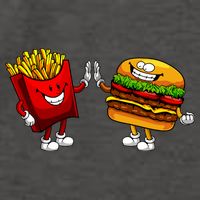 Cute Hamburger Art Women Hamburger French Fries Lovers Vector Backpack