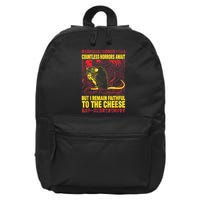 Countless Horrors Await But I Remain Faithful To The Cheese Rat 16 in Basic Backpack