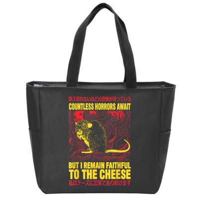 Countless Horrors Await But I Remain Faithful To The Cheese Rat Zip Tote Bag