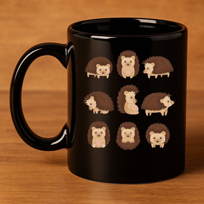 Cute Hedgehog Animal Forest Nature Hedgehog 11oz C Handle Ceramic Mug